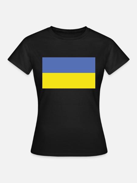 Drapeau Ukraine - je soutiens l'ukraine - Dame-T-shirt - sort