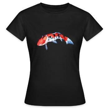 Karpfen - Frauen T-Shirt - Schwarz - Vorne - AI Model Female 172 dark (172cm)