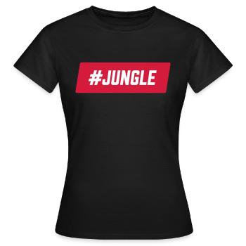 #Jungle - T-shirt Femme - noir - Devant - AI Model Female 172 dark (172cm)
