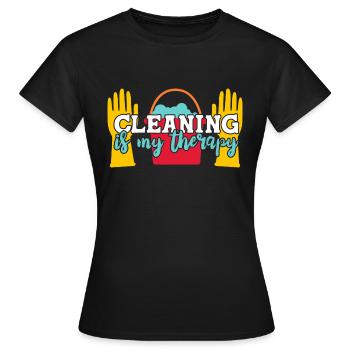 Femme de ménage Ménage - T-shirt Femme - noir - Devant - AI Model Female 172 dark (172cm)