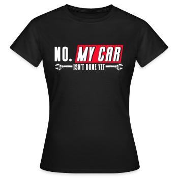 Lustig Autowerkstatt KFZ Mechaniker Autoliebhaber - Frauen T-Shirt - Schwarz - Vorne - AI Model Female 172 dark (172cm)
