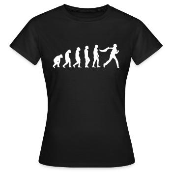 Jai Alai Evolution Gift Jai-Alai Pelota - Women's T-Shirt - black - Front - AI Model Female 172 dark (172cm)