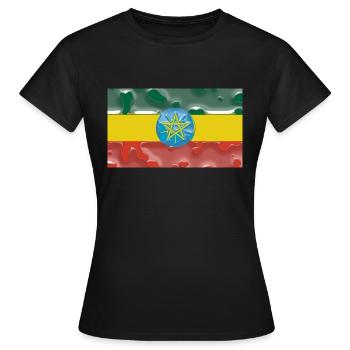 Éthiopie - T-shirt Femme - noir - Devant - AI Model Female 172 dark (172cm)