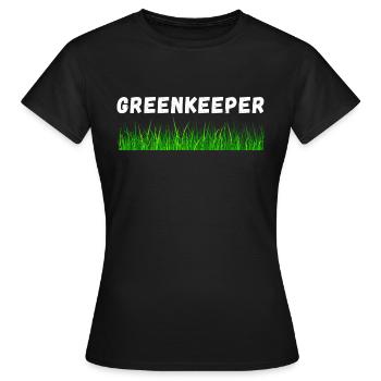 Greenkeeper Platzwart Fußball Gärtner Geschenkidee - Frauen T-Shirt - Schwarz - Vorne - AI Model Female 172 dark (172cm)