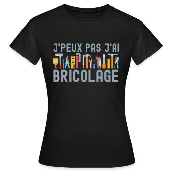 bricolage bricoler - T-shirt Femme - noir - Devant - AI Model Female 172 dark (172cm)