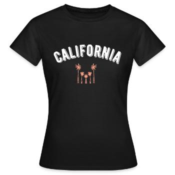 california - Women's T-Shirt - black - Front - AI Model Female 172 dark (172cm)