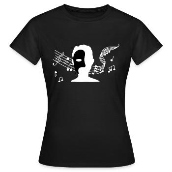 Das Phantom der Oper - Frauen T-Shirt - Schwarz - Vorne - AI Model Female 172 dark (172cm)