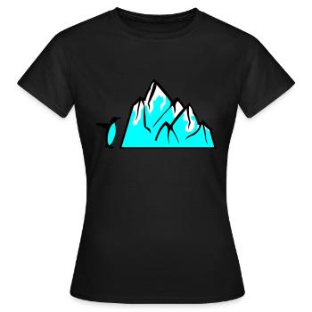 Pinguin Eisberg - Frauen T-Shirt - Schwarz - Vorne - AI Model Female 172 dark (172cm)