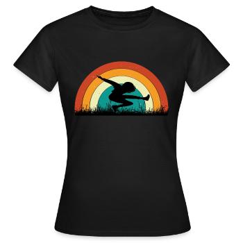 Vintage Danse Évolution Rétro - T-shirt Femme - noir - Devant - AI Model Female 172 dark (172cm)