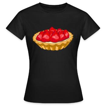 Tartelette aux fraises - T-shirt Femme - noir - Devant - AI Model Female 172 dark (172cm)