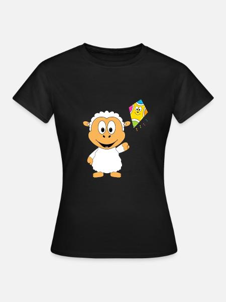 SCHAF - DRACHE - KITE - HERBST - Frauen T-Shirt - Schwarz