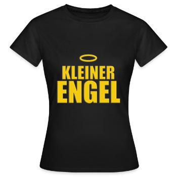 KLEINER ENGEL - HEILIGENSCHEIN - Frauen T-Shirt - Schwarz - Vorne - AI Model Female 172 dark (172cm)