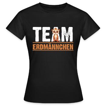 Erdmännchen - Frauen T-Shirt - Schwarz - Vorne - AI Model Female 172 dark (172cm)