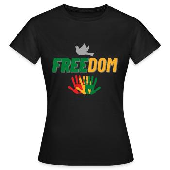 Freedom - Women's T-Shirt - black - Front - AI Model Female 172 dark (172cm)