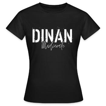 Dinan Médiévale - T-shirt Femme - noir - Devant - AI Model Female 172 dark (172cm)