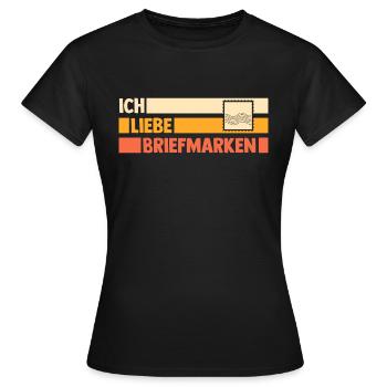 Philatelie Briefmarkensammlung Briefmarkensammler - Frauen T-Shirt - Schwarz - Vorne - AI Model Female 172 dark (172cm)