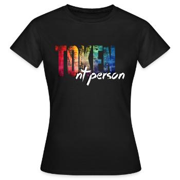 One is always neurotypical: the Token NT person! - Women's T-Shirt - black - Front - AI Model Female 172 dark (172cm)