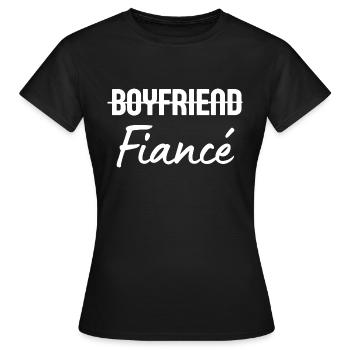 Boyfriend fiancé - T-shirt Femme - noir - Devant - AI Model Female 172 dark (172cm)