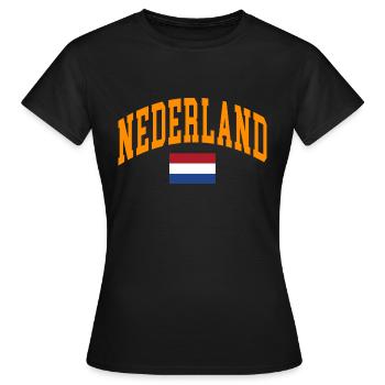 Netherlands Holland - Women's T-Shirt - black - Front - AI Model Female 172 dark (172cm)