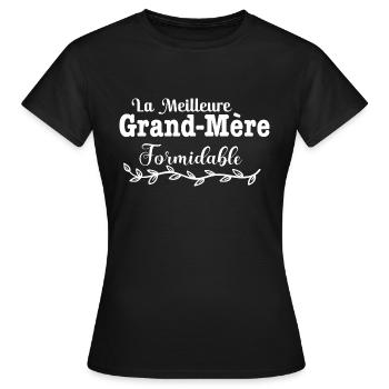 La Meilleure Grand Mère formidable - T-shirt Femme - noir - Devant - AI Model Female 172 dark (172cm)