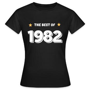 Best of 1982 - T-shirt Femme - noir - Devant - AI Model Female 172 dark (172cm)