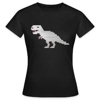 Dinosaures dinosaures dinosaures t-rex - T-shirt Femme - noir - Devant - AI Model Female 172 dark (172cm)