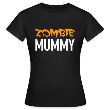 Zombie Mummy - Halloween - Kürbis - Hexe - Horror - Frauen T-Shirt - Schwarz - Vorne - AI Model Female 172 dark (172cm)