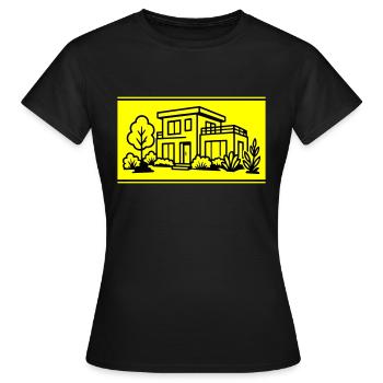 House Villa Property - Women's T-Shirt - black - Front - AI Model Female 172 dark (172cm)