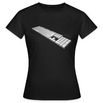 Tastatur - Frauen T-Shirt - Schwarz - Vorne - AI Model Female 172 dark (172cm)