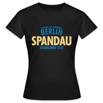 Capitol de l'Allemagne Berlin - Spandau Créé - T-shirt Femme - noir - Devant - AI Model Female 172 dark (172cm)