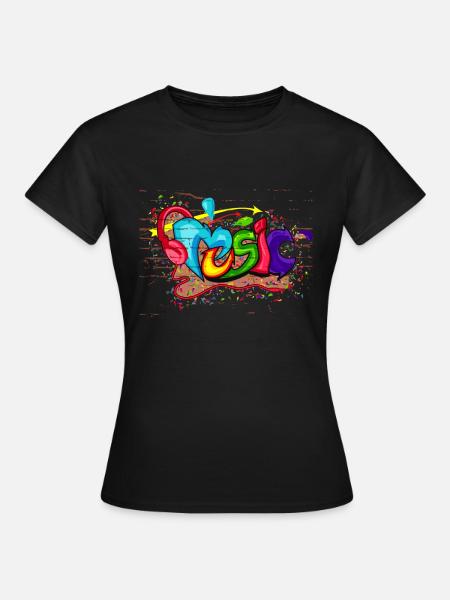 Graffiti Hip Hop Kunst Berlin - Frauen T-Shirt - Schwarz