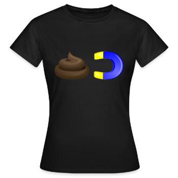 aimant de merde - T-shirt Femme - noir - Devant - AI Model Female 172 dark (172cm)