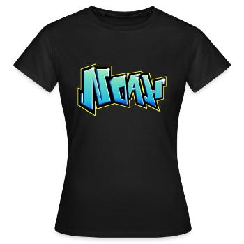 NOAH druckbare Graffiti - Frauen T-Shirt - Schwarz - Vorne - AI Model Female 172 dark (172cm)