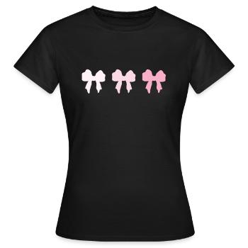 Silhouette rosa Schleife Geschenkidee Ballett - Frauen T-Shirt - Schwarz - Vorne - AI Model Female 172 dark (172cm)