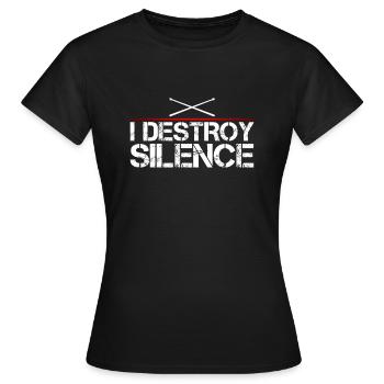 Tambours - T-shirt Femme - noir - Devant - AI Model Female 172 dark (172cm)