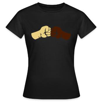Schwarz Weiß Bros - Frauen T-Shirt - Schwarz - Vorne - AI Model Female 172 dark (172cm)