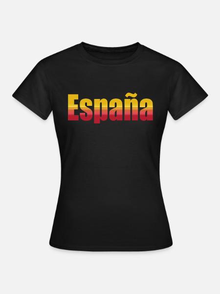 Spanien Weltmeisterschaft - Frauen T-Shirt - Schwarz