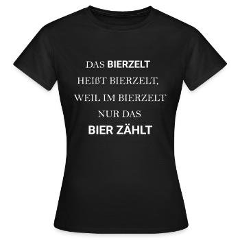 Bierzelt Trachten Party Bierliebhaber - Frauen T-Shirt - Schwarz - Vorne - AI Model Female 172 dark (172cm)