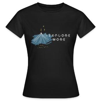 explore more - Frauen T-Shirt - Schwarz - Vorne - AI Model Female 172 dark (172cm)