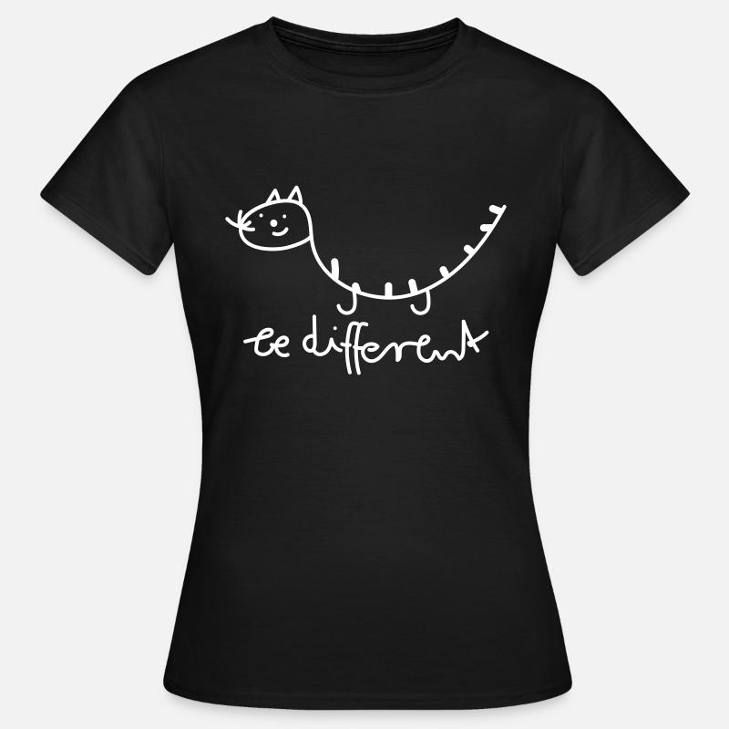 Be different cat - Women's T-Shirt - black