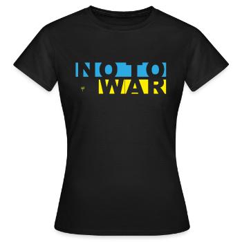 No to War! - Women's T-Shirt - black - Front - AI Model Female 172 dark (172cm)