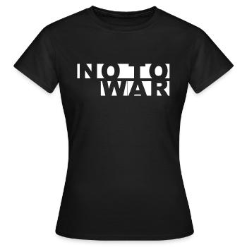 No to War! - Women's T-Shirt - black - Front - AI Model Female 172 dark (172cm)