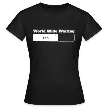 Admin Administrator Internet Download Informatiker - Frauen T-Shirt - Schwarz - Vorne - AI Model Female 172 dark (172cm)