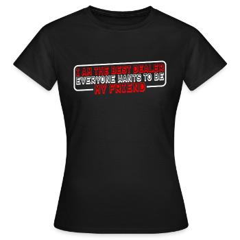 Le meilleur concessionnaire, tout le monde veut être mon ami 3 - T-shirt Femme - noir - Devant - AI Model Female 172 dark (172cm)
