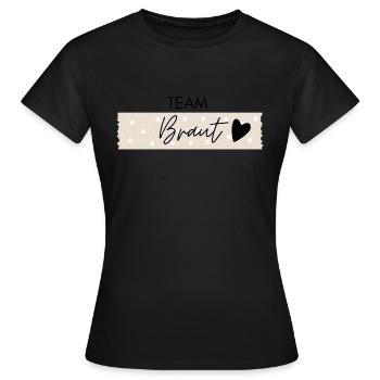 Team Braut rosa - Frauen T-Shirt - Schwarz - Vorne - AI Model Female 172 dark (172cm)