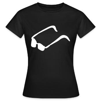Lunettes de soleil Lunettes Nerd - T-shirt Femme - noir - Devant - AI Model Female 172 dark (172cm)