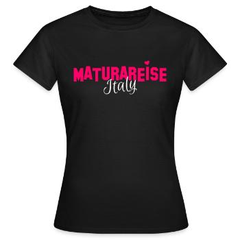 Maturareise Italien 2023 Team Shirt Geschenk - Frauen T-Shirt - Schwarz - Vorne - AI Model Female 172 dark (172cm)