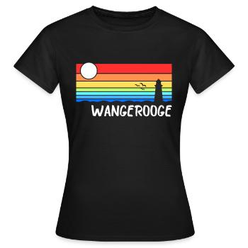 Wangerooge Nordsee Leuchtturm Urlaub - Frauen T-Shirt - Schwarz - Vorne - AI Model Female 172 dark (172cm)