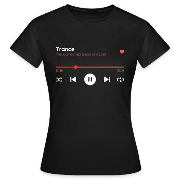 Trance - Frauen T-Shirt - Schwarz - Vorne - AI Model Female 172 dark (172cm)
