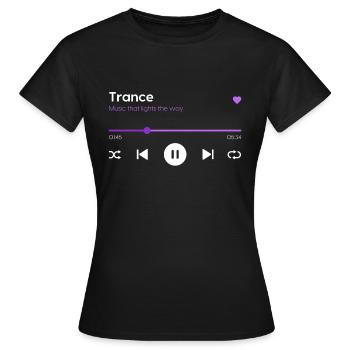 Trance - Frauen T-Shirt - Schwarz - Vorne - AI Model Female 172 dark (172cm)